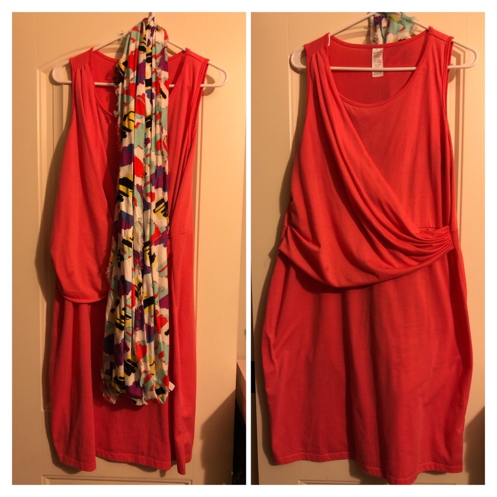 Coral Wrap Dress
